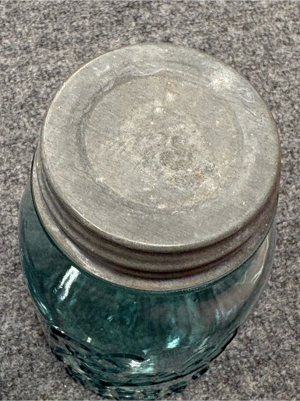 Ball Vintage Aqua Blue Mason Jars 1922-32 with Metal Lids - Set of 3